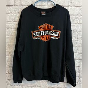 Harley-Davidson Black and Orange Sweatshirt